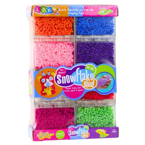 LEAN Toys Masa Plastyczna Piankowe Kuleczki W Pudełkach Kolorowe 8szt.