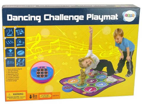 LEAN Toys Mata do Tańczenia Grająca Kolorowa Światła Muzyka