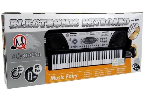 LEAN Toys Organy Keyboard + Mikrofon Zasilacz MQ-810 MP3