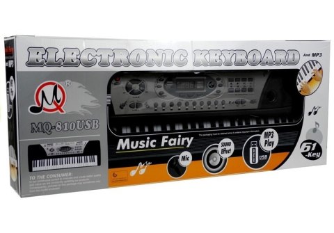 LEAN Toys Organy Keyboard + Mikrofon Zasilacz MQ-810 MP3