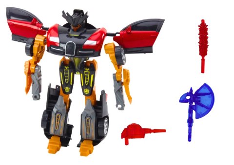 LEAN Toys Robot Auto 2w1 Akcesoria Zestaw Broni 3szt Czerwony