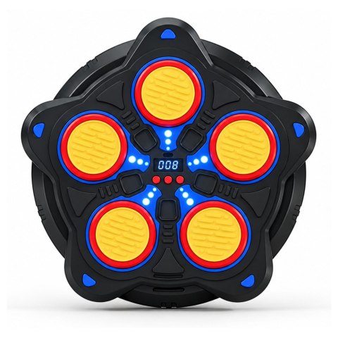 LEAN Toys Tarcza Bokserska Dla Dzieci Elektroniczna Bluetooth LED Rękawice Czarna
