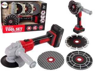 LEAN Toys Zabawka Szlifierka Dla Dzieci Majsterkowicz Narzędzia Tarcze Czerwone