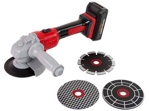 LEAN Toys Zabawka Szlifierka Dla Dzieci Majsterkowicz Narzędzia Tarcze Czerwone
