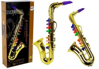 LEAN Toys Zabawkowy Saksofon instrument w kolorze złotym