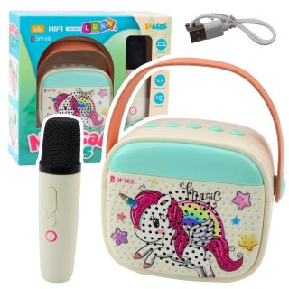 LEAN Toys Zestaw Do Karaoke Dla Dzieci Z Jednorożcem Mikrofon Bluetooth