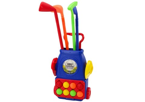 LEAN Toys Zestaw Do Mini-Golfa Wózek na Kółkach 4 Kije Piłeczki