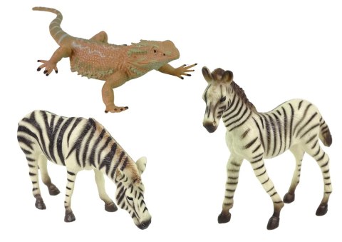 LEAN Toys Zestaw Figurek Afryka Dzikie Zwierzęta Zebra Goryle Papuga