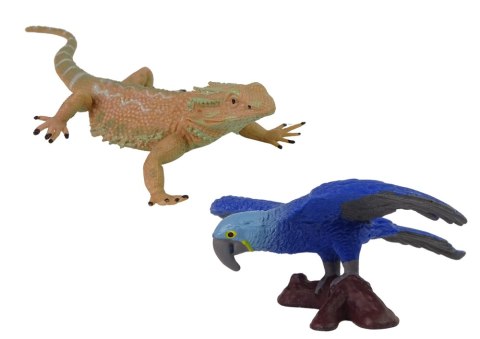 LEAN Toys Zestaw Figurek Afryka Dzikie Zwierzęta Zebra Goryle Papuga