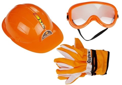 LEAN Toys Zestaw Majsterkowicza Piła Rękawice Kask Okulary﻿