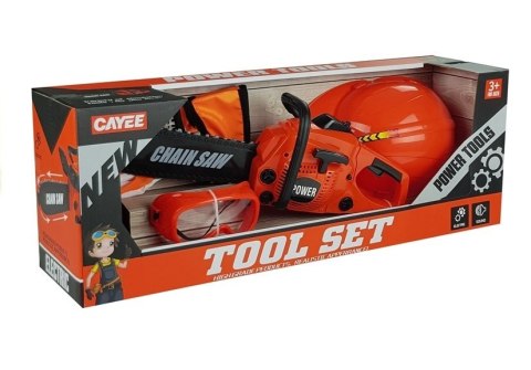 LEAN Toys Zestaw Majsterkowicza Piła Rękawice Kask Okulary﻿