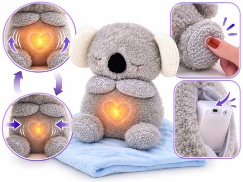 JOKOMISIADA Interaktywna KOALA pluszak z unoszącym się brzuszkiem Światło+dźwięk ZA6363