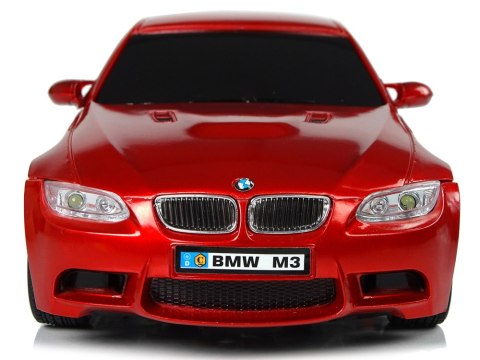 LEAN Toys Auto Zdalnie Sterowane BMW M3 Czerwony 2,4 G Pilot Kierownica 1:18 Dźwięk Światła