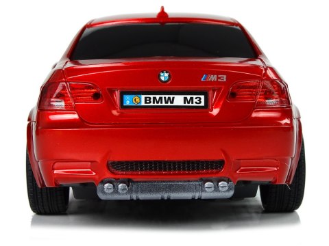 LEAN Toys Auto Zdalnie Sterowane BMW M3 Czerwony 2,4 G Pilot Kierownica 1:18 Dźwięk Światła