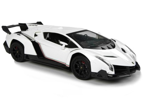 LEAN Toys Auto Zdalnie Sterowane Lamborghini Veneno Biały Kierownica Dźwięk Światła