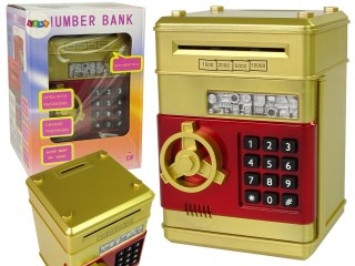 LEAN Toys Elektroniczny Sejf Skarbonka Oszczędzanie Złoty Kod