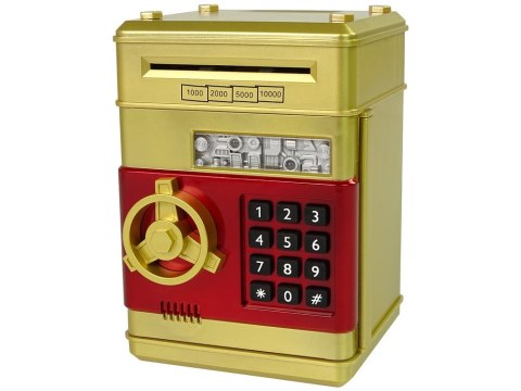 LEAN Toys Elektroniczny Sejf Skarbonka Oszczędzanie Złoty Kod