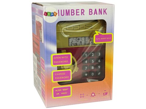 LEAN Toys Elektroniczny Sejf Skarbonka Oszczędzanie Złoty Kod