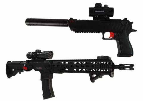 LEAN Toys Karabin Pistolet na Kulki Wodne Akcesoria Czarny