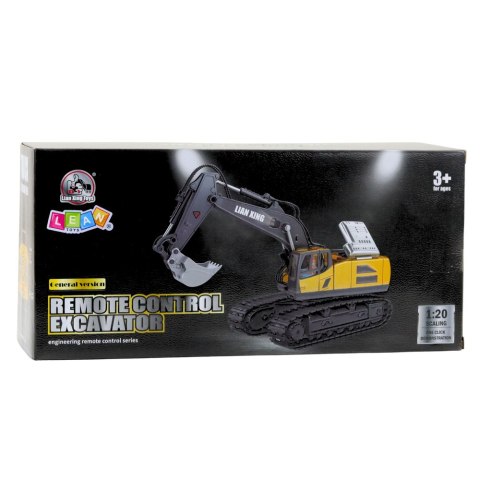 LEAN Toys Koparka Gąsienicowa Zdalnie Sterowana RC 11-CH Żółta 1:20