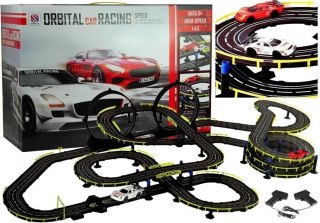 LEAN Toys Tor Wyścigowy 2 Autka Kontrolery Slot Cars 1:43