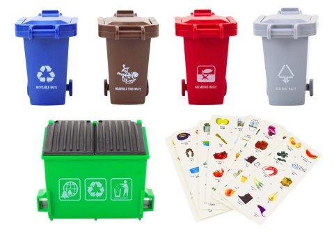 LEAN Toys Wielofunkcyjna Zielona Metalowa Śmieciarka z Napędem Frykcyjnym Kosze
